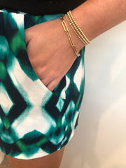 gold bead bracelets - gold filled chain link bracelet - bracelet stacks