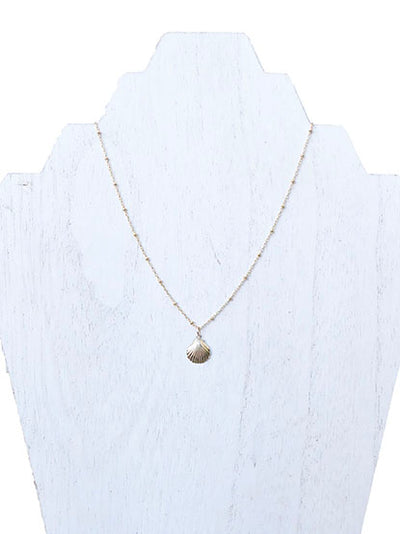 best beachy jewelry - clamshell necklace - small jewelry store