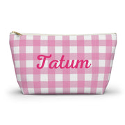  Gingham pink Grandmillennial Travel Bag