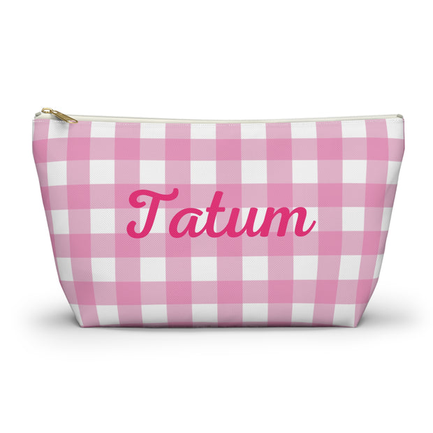  Gingham pink Grandmillennial Travel Bag