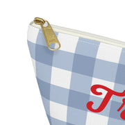  Gingham blue Grandmillennial Travel Bag