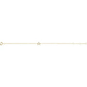 14k Gold Diamond Initial Bracelet