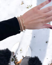 2mm beaded gold filled stretch bracelets
