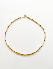 gold filled beaded choker - water resistant beaded necklace