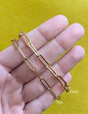 paperclip chain bracelets - 14k gold filled chunky bracelets - best quality gold jewelry