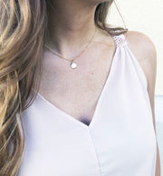 clamshell necklace - beachy jewelry brands - gold layering necklace