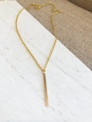 thin bar necklace - best necklaces website - 16 inch gold chain necklace 