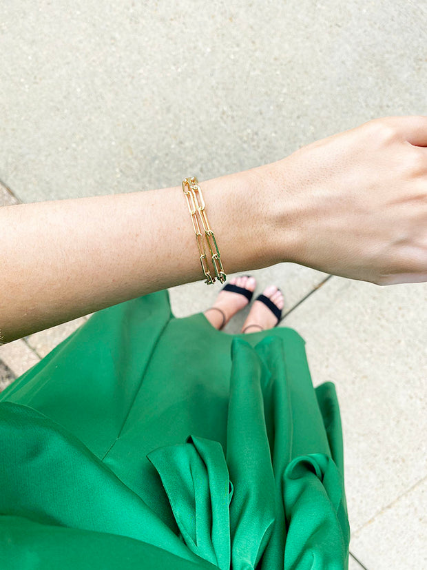 chain link gold bracelets - best gold accessories