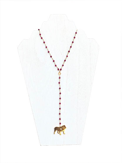 mississippi state university maroon bulldogs necklace