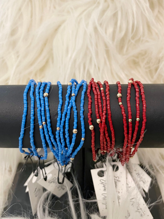 ole miss red and blue bracelets